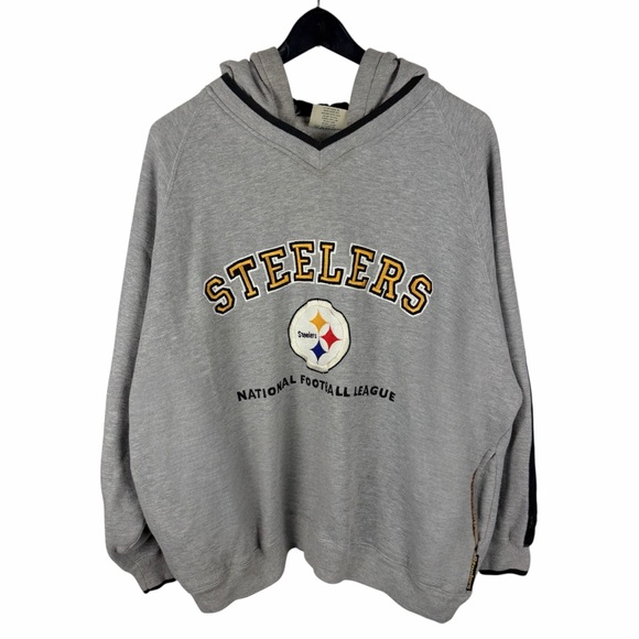 Lee Other - Vintage 90s Lee Sports Pittsburgh Steelers NFL Pullover Hooded Sweatshirt Size L